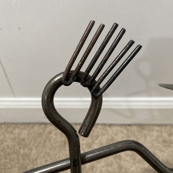 VTG 1980s 90s Postmodern Rebar Man Candle Holder running taper memphis wiggly - Picture 4 of 8